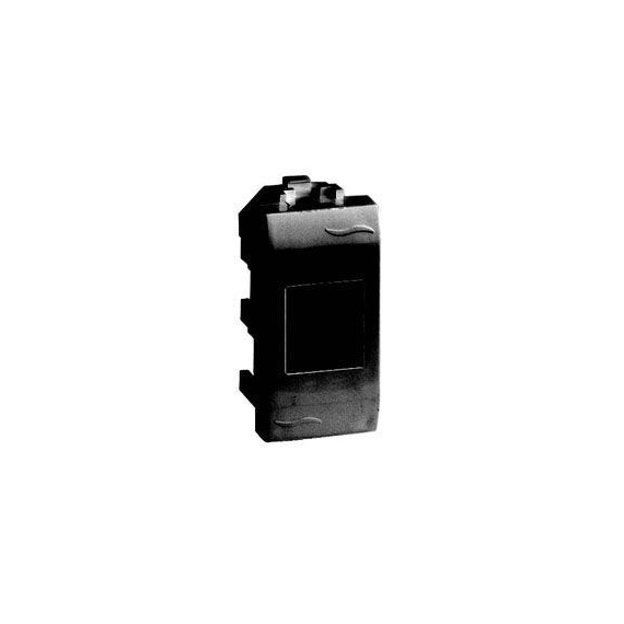 77647N DKC / ДКС 77647N Компьютерная розетка RJ-45, кат.5Е,экранированная (комплектуется модулем AMP, код 1116515-1), черный RAL 7016, 1М,"BRAVA"