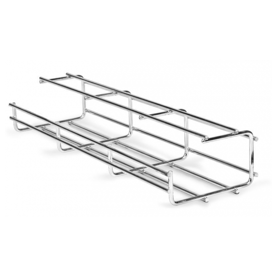 7122 AXELENT X-TRAY 7122 Проволочный лоток G-образный шириной 150 мм, высотой 120 мм, оцинковано-хромированный (черный), для внутренних работ (для помещений) (2.5 м)