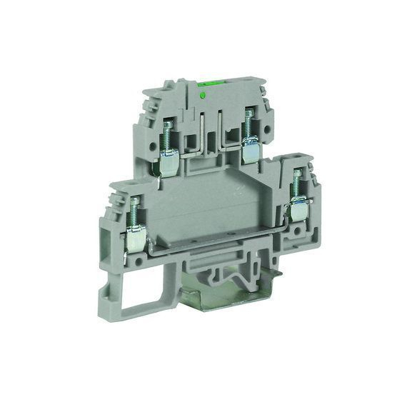 ZDA112 DKC / ДКС ZDA112 DSFA.4/L12, зажим с 2 уровнями, верхний под предохранитель 4 кв.мм бежевый, с микросхемой LED 12 В