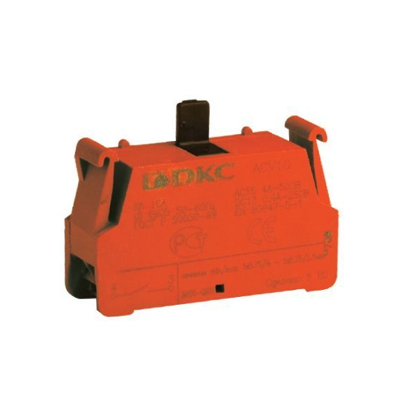 ACV01 DKC / ДКС ACV01 Контактный блок с клеммным безвинтовым зажимом, нормально-замкнутый