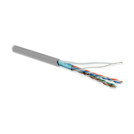 FUTP4-C5E-P26-IN-LSZH-WH-100 FUTP4-C5E-P26-IN-LSZH-WH-100 (100 м) Кабель витая пара, экранированная F/UTP, категория 5e, 4 пары (26 AWG), многожильный (patch), экран - фольга, LSZH, нг(С)-HF, –20°C – +75°C, белый Hyperline