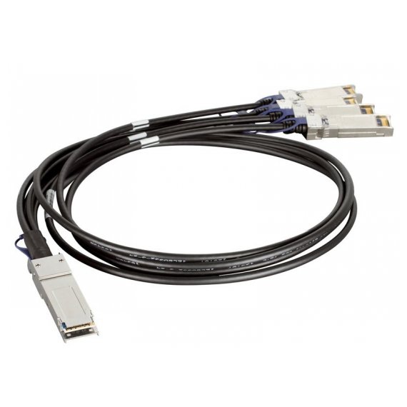 DEM-CB100QXS-4XS Пассивный 40G QSFP+ и 4X 10G SFP+ кабель для прямого подключения длиной 1 метр