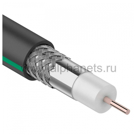 01-2436-1 Кабель SAT 703 B, Cu/Al/Al, (75%), 75 Ом, 100м., черный Outdoor Proconnect