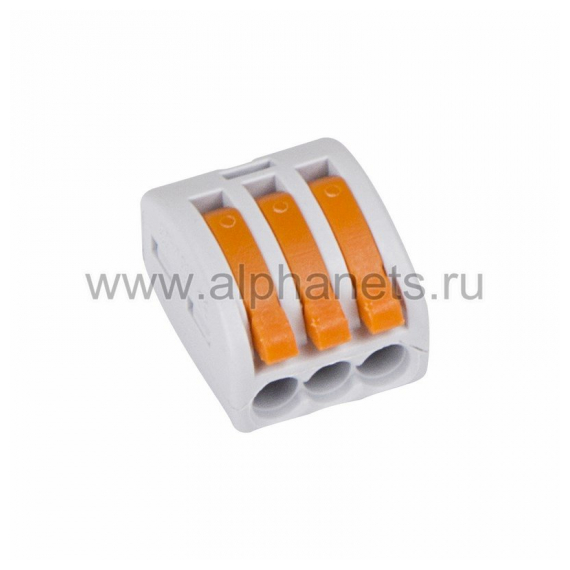 07-5253-4 Универсальная многоразовая 3-проводная клемма (0,08-2,5 (4) мм2) (Цена за шт, в уп-ке 50 шт)
