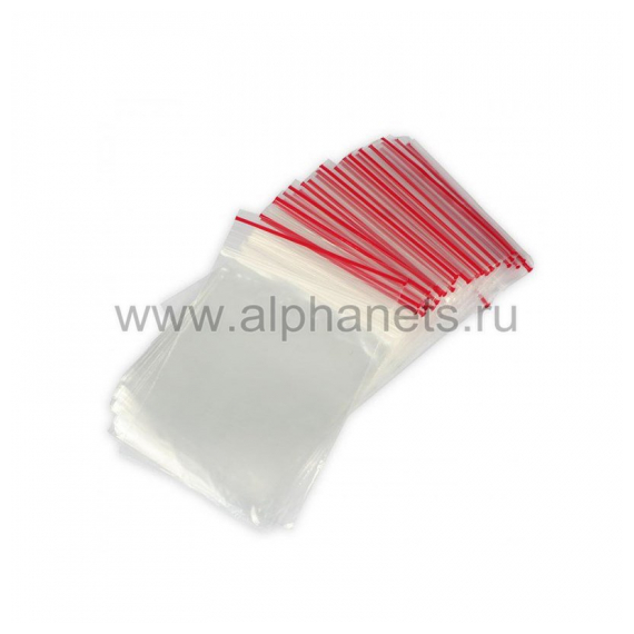 09-7008 Пакеты с замком типа «Zip Lock» ПВД 8х12 см, 35мкм, (100 шт/уп)