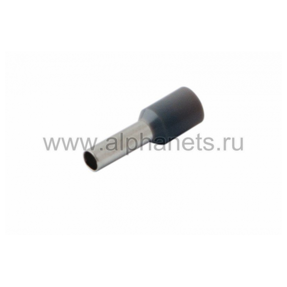 08-0821 Наконечник штыревой втулочный изолированный F-9мм, 4мм (СЕ040010grey), серый REXANT (Цена за шт., в уп. 100 шт.)