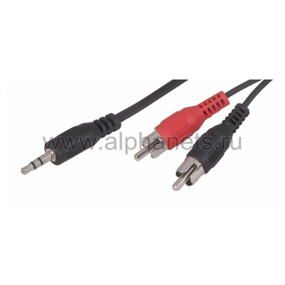 17-4205 Шнур Стерео 3,5 мм - 2 RCA, длина 5 метров REXANT (Цена за шт., в уп. 10 шт.)