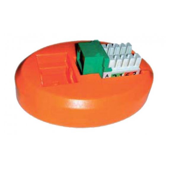 KJ2-PS-OR Площадка для заделки модулей Keystone Jack серии KJ2, 80х60 мм, цвет оранжевый Hyperline