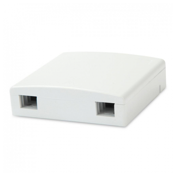 FO-WB86-FTTH-2UN-WH Оптическая абонентская розетка (без адаптера), совместима с адаптерами SC/DLC, 2 порта, 86 мм х 86 мм х 25 мм Hyperline