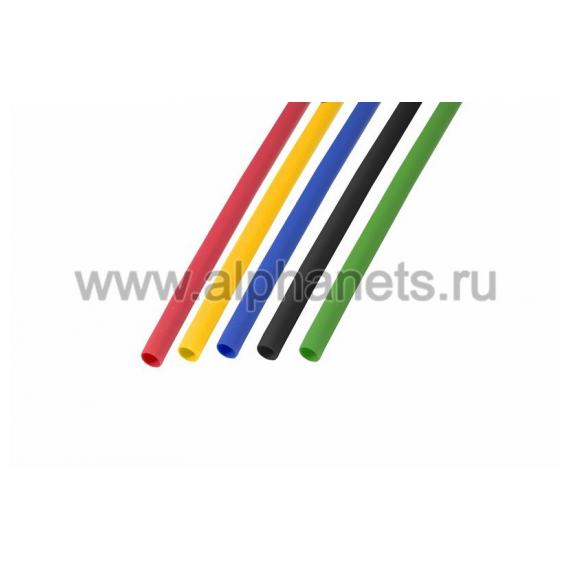 29-0152 Набор термоусадочной трубки  3,0 / 1,5 мм 1м Пять цветов REXANT(Цена за шт., в уп.5 шт.)