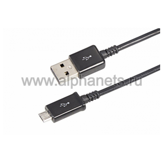 18-4268 USB кабель microUSB длинный штекер 1М черный REXANT (Цена за шт.,в уп.10 шт.)