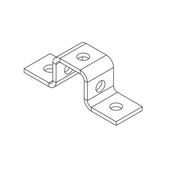 СКПч4141 Прямоугольная скоба для СТРАТ профиля 41х41 (неоцинк.)