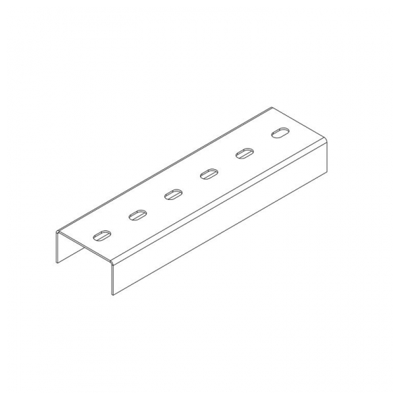 СПо804025U1-3 Профиль монтажный U-образный 80х40х3000 (2,5 мм) (окрашенный)