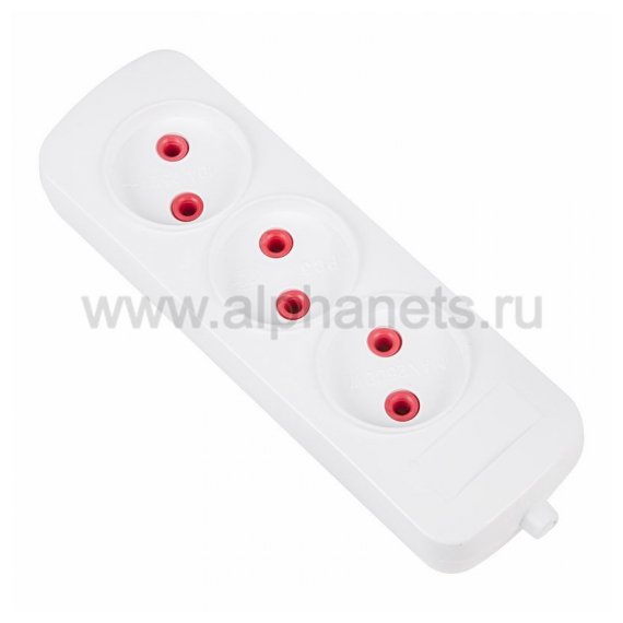 11-8711 Колодка 3 гнезда  без заземления эконом