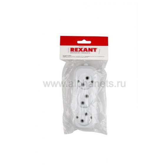 11-8703 Колодка 3 гнезда без заземления Rexant