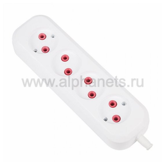 11-8714 Колодка 4 гнезда без заземления эконом