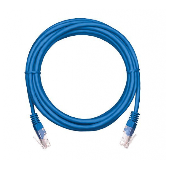 EC-PC4UD55B-BC-PVC-010-BL-10 Коммутационный шнур NETLAN U/UTP 4 пары, Кат.5е (Класс D), 100МГц, 2хRJ45/8P8C, T568B, заливной, многожильный, BC (чистая медь), PVC нг(B), синий, 1м, уп-ка 10шт.