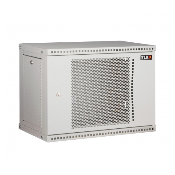 TWI-156060-R-P-GY Настенный разборный шкаф TLK 19", 15U, перфорированная дверь, Ш600хВ703хГ600мм, 2 пары монтажных направляющих, серый TLK