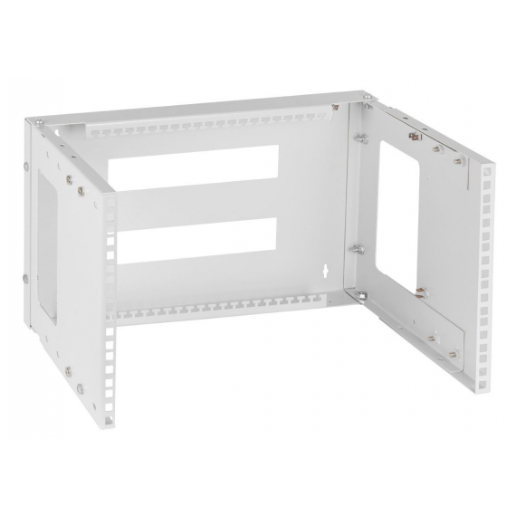TRW-065035-GY Настенная регулируемая монтажная рама 19", 6U, Ш505хВ277мм, глубина 233-350мм, серая RAL 7035 TLK