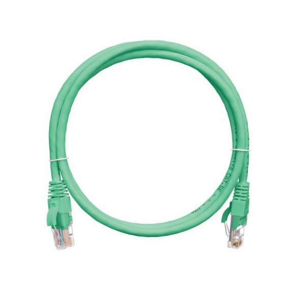 NMC-PC4UD55B-010-C-GN Коммутационный шнур NIKOMAX U/UTP 4 пары, Кат.5е (Класс D), 100МГц, 2хRJ45/8P8C, T568B, заливной, с защитой защелки, многожильный, BC (чистая медь), 24AWG (7х0,205мм), LSZH нг(А)-HFLTx, зеленый, 1м