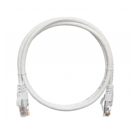 NMC-PC4UD55B-015-C-WT Коммутационный шнур NIKOMAX U/UTP 4 пары, Кат.5е (Класс D), 100МГц, 2хRJ45/8P8C, T568B, заливной, с защитой защелки, многожильный, BC (чистая медь), 24AWG (7х0,205мм), LSZH нг(А)-HFLTx, белый, 1,5м
