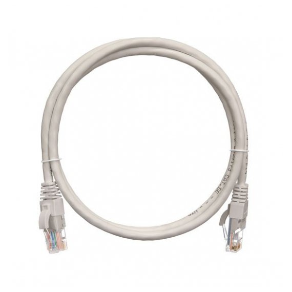 NMC-PC4UD55B-020-C-GY Коммутационный шнур NIKOMAX U/UTP 4 пары, Кат.5е (Класс D), 100МГц, 2хRJ45/8P8C, T568B, заливной, с защитой защелки, многожильный, BC (чистая медь), 24AWG (7х0,205мм), LSZH нг(А)-HFLTx, серый, 2м
