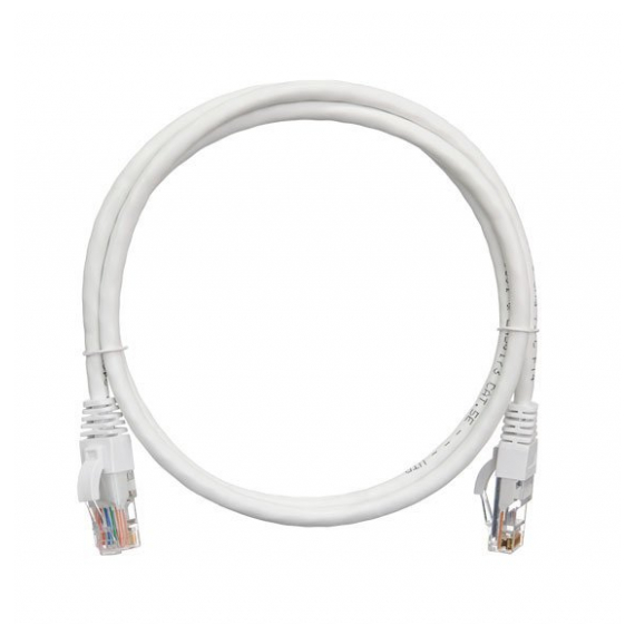 NMC-PC4UD55B-030-C-WT Коммутационный шнур NIKOMAX U/UTP 4 пары, Кат.5е (Класс D), 100МГц, 2хRJ45/8P8C, T568B, заливной, с защитой защелки, многожильный, BC (чистая медь), 24AWG (7х0,205мм), LSZH нг(А)-HFLTx, белый, 3м
