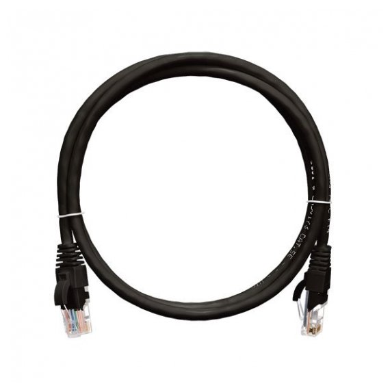 NMC-PC4UD55B-030-C-BK Коммутационный шнур NIKOMAX U/UTP 4 пары, Кат.5е (Класс D), 100МГц, 2хRJ45/8P8C, T568B, заливной, с защитой защелки, многожильный, BC (чистая медь), 24AWG (7х0,205мм), LSZH нг(А)-HFLTx, черный, 3м