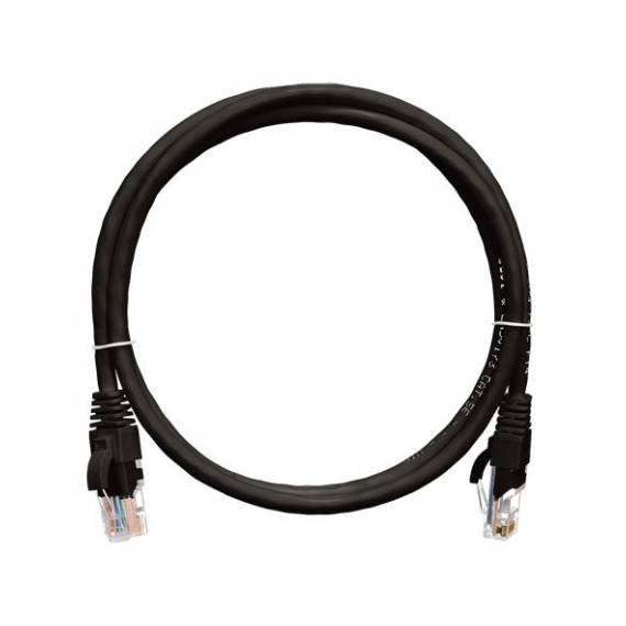 NMC-PC4UD55B-050-C-BK Коммутационный шнур NIKOMAX U/UTP 4 пары, Кат.5е (Класс D), 100МГц, 2хRJ45/8P8C, T568B, заливной, с защитой защелки, многожильный, BC (чистая медь), 24AWG (7х0,205мм), LSZH нг(А)-HFLTx, черный, 5м