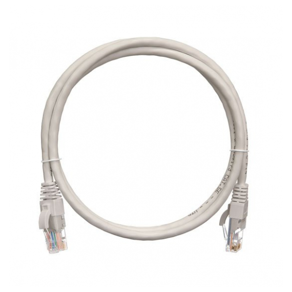 NMC-PC4UD55B-200-C-GY Коммутационный шнур NIKOMAX U/UTP 4 пары, Кат.5е (Класс D), 100МГц, 2хRJ45/8P8C, T568B, заливной, с защитой защелки, многожильный, BC (чистая медь), 24AWG (7х0,205мм), LSZH нг(А)-HFLTx, серый, 20м