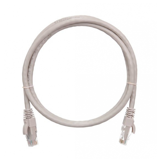 NMC-PC4UE55B-200-C-GY Коммутационный шнур NIKOMAX U/UTP 4 пары, Кат.6 (Класс E), 250МГц, 2хRJ45/8P8C, T568B, заливной, с защитой защелки, многожильный, BC (чистая медь), 24AWG (7х0,205мм), LSZH нг(А)-HFLTx, серый, 20м