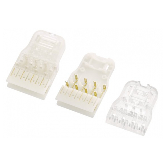 NMC-CP110UD4-WT-50 Коммутационная вилка NIKOMAX 110 типа, Кат.5e, (Класс D), 100МГц, 4 пары, белая, с прозрачной крышкой, уп-ка 50шт.