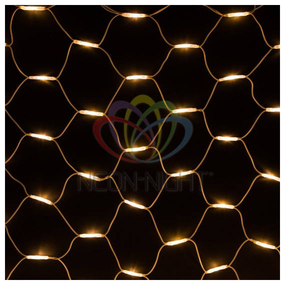 217-146 Гирлянда "Сеть" 2x3м, белый каучук, 432 LED Тепло-белые Neon-Night