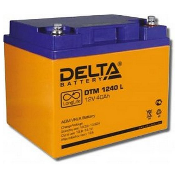 DTM1240L Аккумуляторная батарея Delta DTM 1240 L (12V / 40Ah)