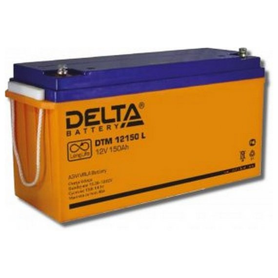 DTM12150L Аккумуляторная батарея Delta DTM 12150 L (12V / 150Ah)