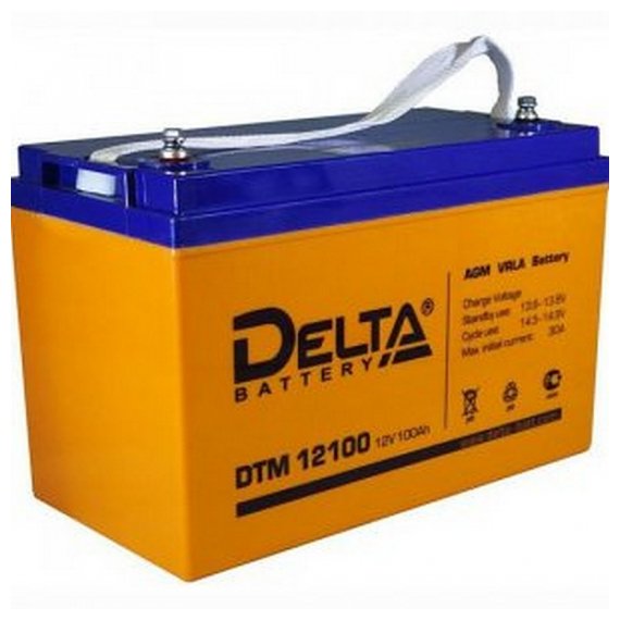 DTM12100L Аккумуляторная батарея Delta DTM 12100 L (12V / 100Ah)