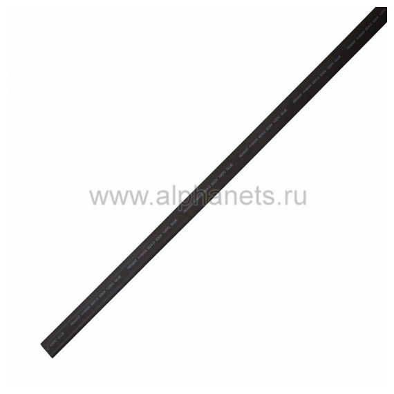 23-2406 Клеевая 24.0 / 6.0мм (4:1) 1м термоусадка  черная  REXANT