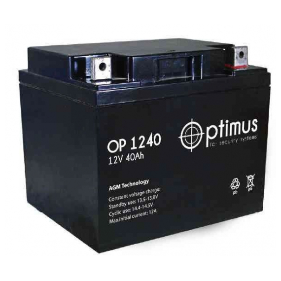 OP1240 Аккумуляторная батарея Optimus OP 1240 (12V / 40Ah)