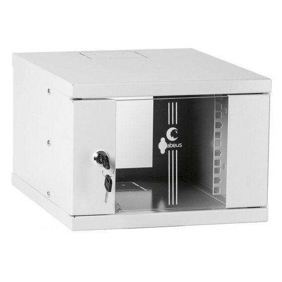 Cabeus WSC-4U Шкаф телекоммуникационный настенный 10" 4U 326x300x225mm (ШхГхВ) дверь стекло