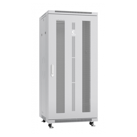 Cabeus ND-05C-27U60/60 Шкаф телекоммуникационный 19" напольный 27U 600x600x1388mm (ШхГхВ) передняя и задняя перфорированные двери, ручка с замком, цвет серый (RAL 7035)