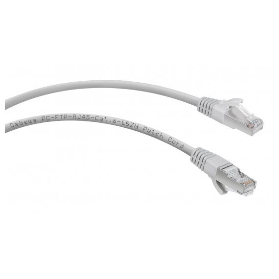 Cabeus PC-FTP-RJ45-Cat.6-20m-LSZH Патч-корд FTP, категория 6, F/UTP, LSZH, 20 м,  экранированный, серый