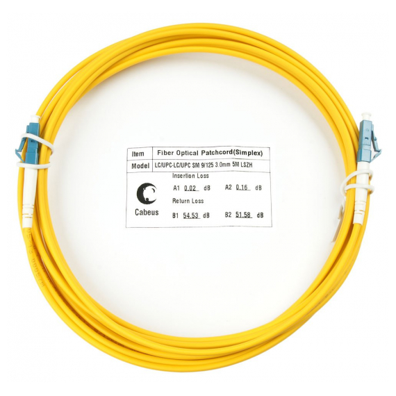 Cabeus FOP(s)-9-LC-LC-1,5m Шнур оптический simplex LC-LC 9/125 sm 1,5м LSZH