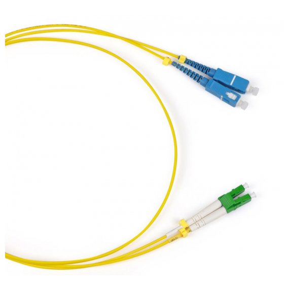 Cabeus FOP(d)-9-LC/APC-SC/UPC-15m Шнур оптический duplex LC/APC-SC/UPC 9/125 sm 15м LSZH