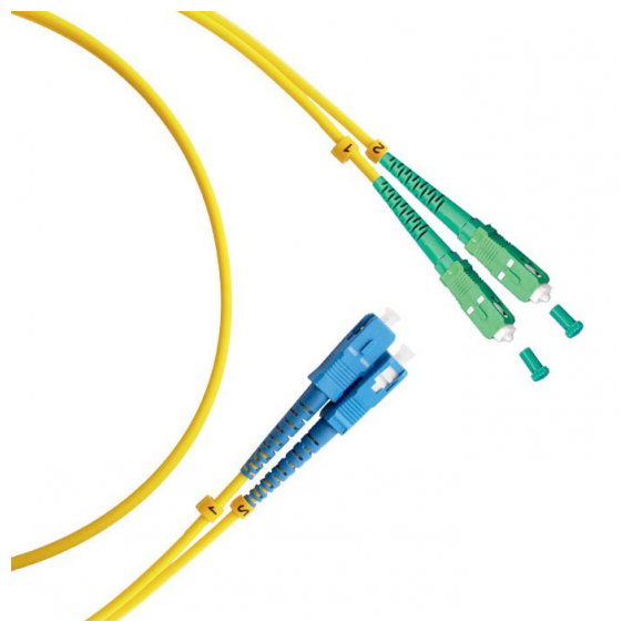 Cabeus FOP(d)-9-SC/APC-SC/UPC-10m Шнур оптический duplex SC/APC-SC/UPC 9/125 sm 10м LSZH