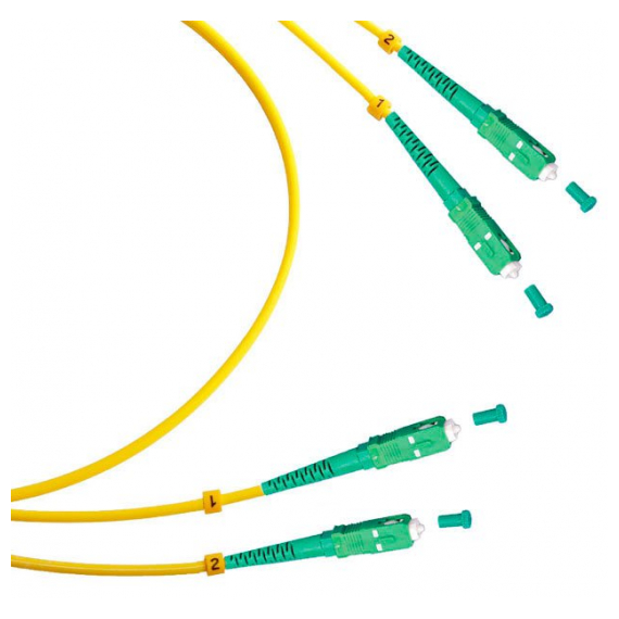 Cabeus FOP(d)-9-SC/APC-SC/APC-3m Шнур оптический duplex SC/APC-SC/APC 9/125 sm 3м LSZH