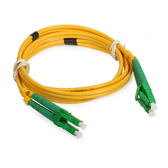 Cabeus FOP(d)-9-LC/APC-LC/APC-3m Шнур оптический duplex LC/APC-LC/APC 9/125 sm 3м LSZH