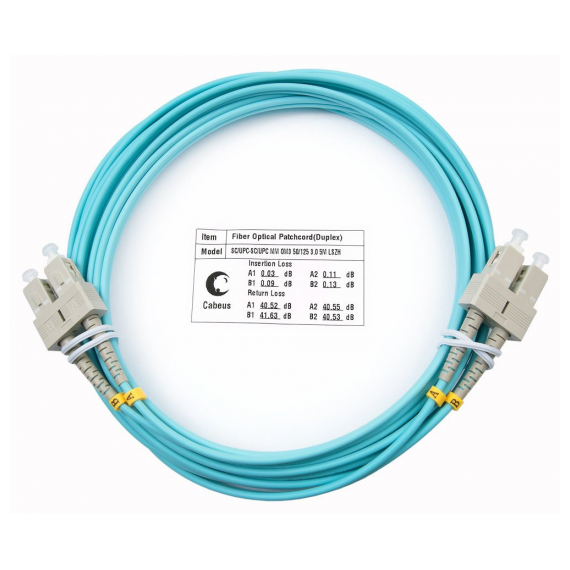 Cabeus FOP-50-SC-SC-7m Шнур оптический duplex SC-SC 50/125 mm OM3 7м LSZH