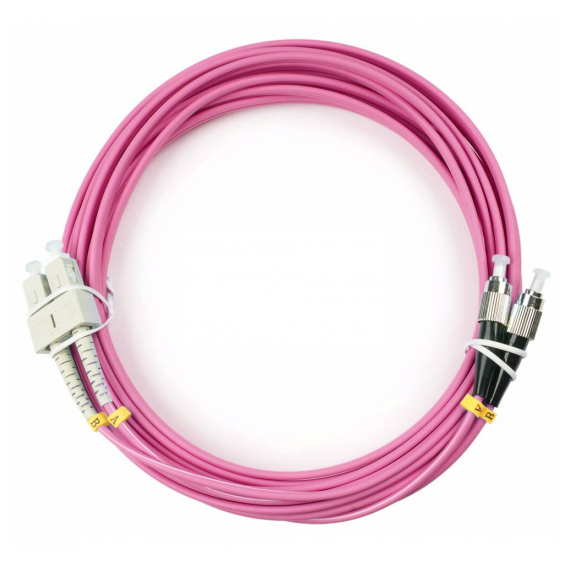 Cabeus FOP-50-OM4-SC-FC-25m Шнур оптический duplex SC-FC 50/125 mm OM4 25м LSZH