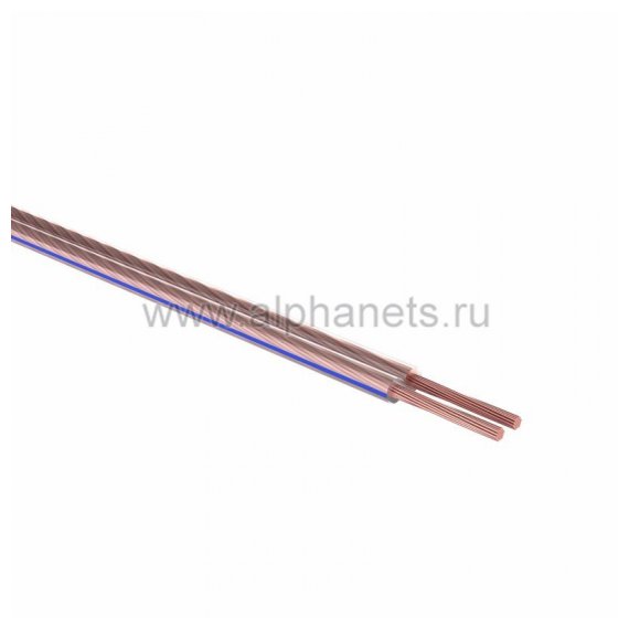 01-6201-3-10 Кабель акустический, 2х0.25 мм, прозрачный BLUELINE, 10 м. REXANT