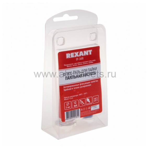 09-3688 Флюс-гель для пайки ПАЯЛЬНАЯ КИСЛОТА 12мл (шприц)  REXANT
